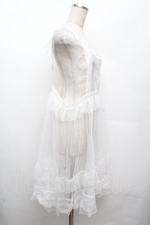 画像2: FLC / 星名桜子 hs チュールエプロンジャンスカ 3L 白 S-26-04-09-020-LO-OP-HR-ZS (2)