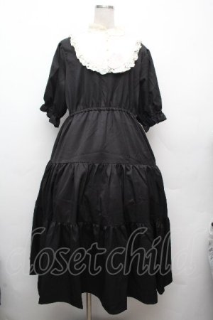 画像: m petit by misako / TT*AMデシンヨークワンピース 3L 黒ｘ白 S-26-04-09-021-LO-OP-HR-ZS