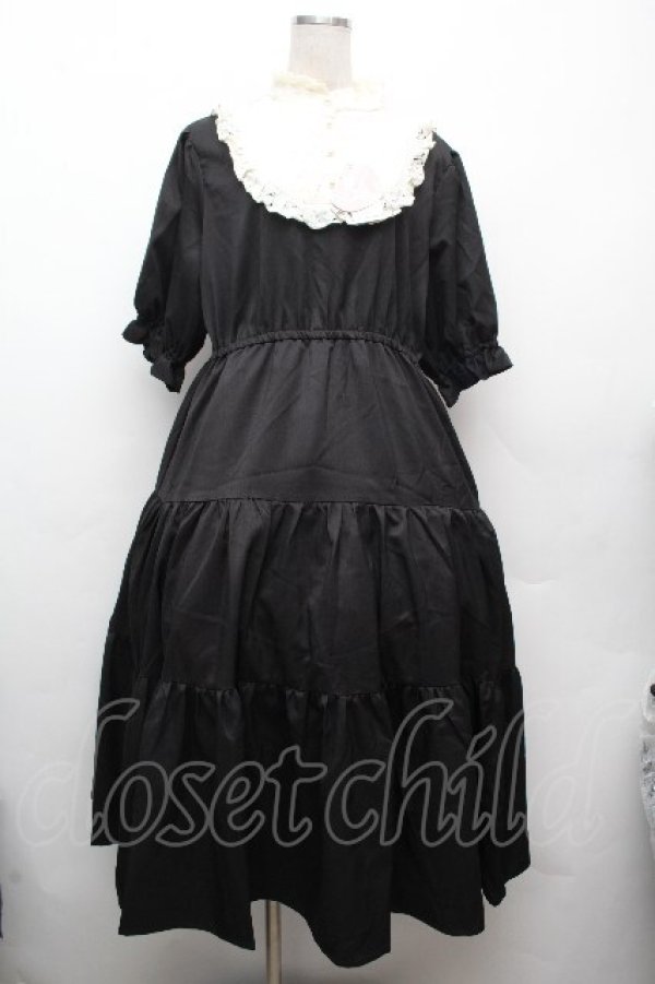 画像1: m petit by misako / TT*AMデシンヨークワンピース 3L 黒ｘ白 S-26-04-09-021-LO-OP-HR-ZS (1)