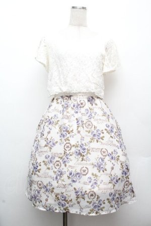 画像: axes femme / フラワーptドッキングワンピース M キナリ S-26-04-09-022-AX-OP-TE-ZS