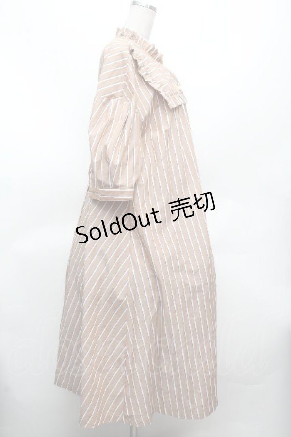 画像2: Franche Lippee / ストライプワンピース 3L ベージュ S-26-04-09-023-LO-OP-AS-ZS (2)