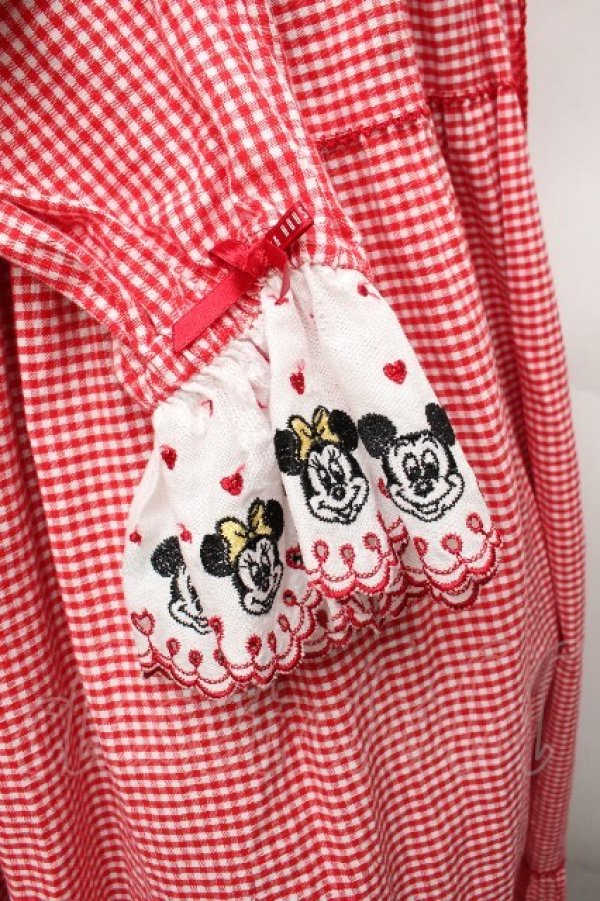 画像3: PINK HOUSE / ミッキー&ミニー刺繍レースワンピース  赤 S-26-04-09-025-LO-OP-AS-ZS (3)