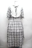画像1: m petit by misako / チェックキリカエワンピース 3L 白ｘ黒 S-26-04-10-032-LO-OP-HR-ZS (1)