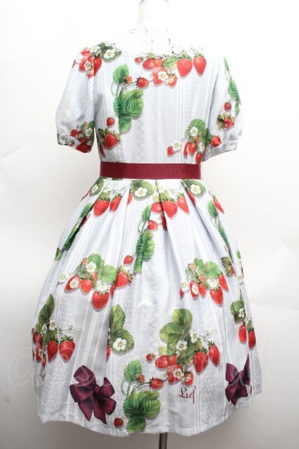 画像4: LIEF / 苺リボンワンピース M グレー S-26-04-10-035-LO-OP-HR-ZS (4)