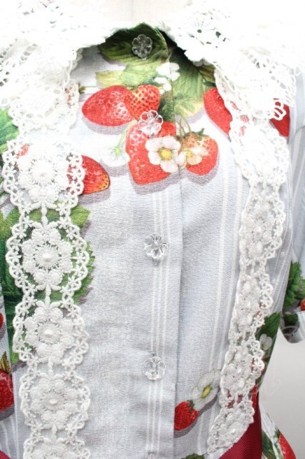 画像5: LIEF / 苺リボンワンピース M グレー S-26-04-10-035-LO-OP-HR-ZS (5)