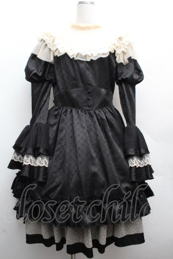 画像1: Hoshibako Works / ブライトプリンセス ドレス ワンピース  黒 S-26-04-10-041-LO-OP-HR-ZS (1)