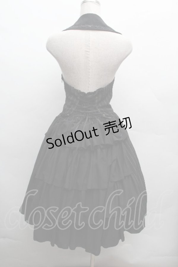 画像3: ATELIER PIERROT / ストライプベストワンピース  黒 S-26-04-10-043-EL-OP-HR-ZS (3)