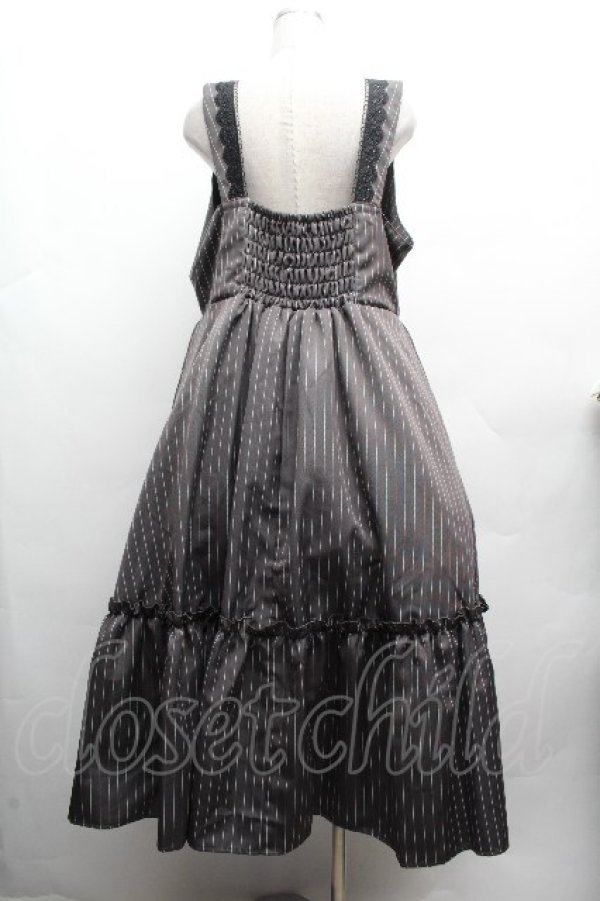 画像3: m petit by misako / TT*AOKストライプジャンパースカート 4L グレー S-26-04-10-044-LO-OP-HR-ZS (3)