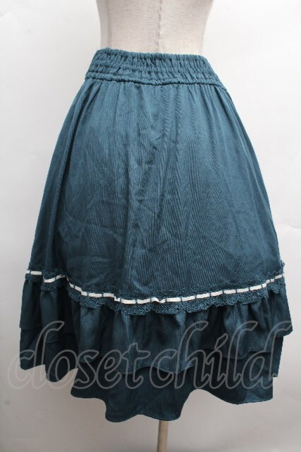 画像4: axes femme / サス付フリルスカート  グリーン S-26-04-10-054-AX-SK-HR-ZS (4)