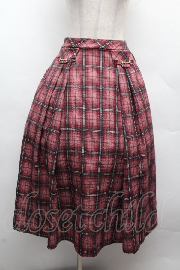 画像1: axes femme / ビット付フレアスカート M ワイン S-26-04-10-055-AX-SK-TE-ZS (1)