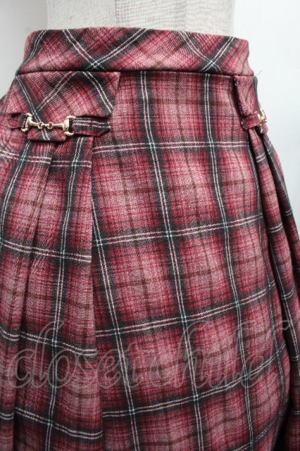 画像2: axes femme / ビット付フレアスカート M ワイン S-26-04-10-055-AX-SK-TE-ZS (2)