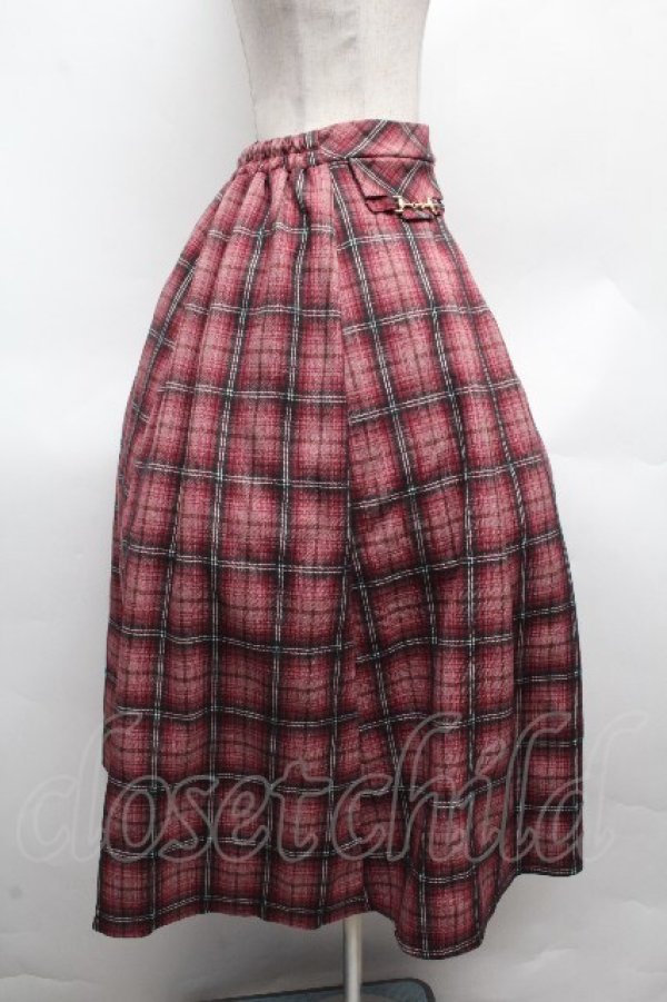 画像3: axes femme / ビット付フレアスカート M ワイン S-26-04-10-055-AX-SK-TE-ZS (3)