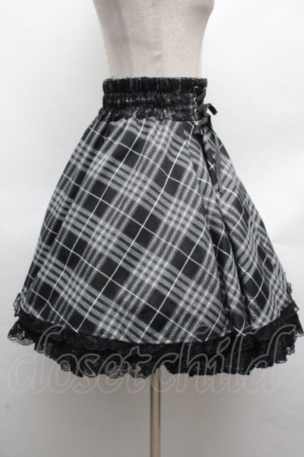 画像3: NOEMIE / ウエストWスピンドル裾レーススカート  黒 S-26-04-10-056-LO-SK-HR-ZS (3)