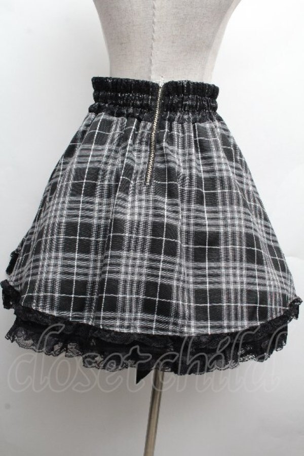画像4: NOEMIE / ウエストWスピンドル裾レーススカート  黒 S-26-04-10-056-LO-SK-HR-ZS (4)