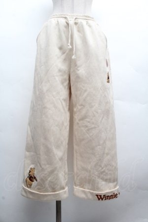 画像: LOLITA / Disney/プーさん刺繍入りパンツ  アイボリー S-26-04-10-058-LO-PA-HR-ZS