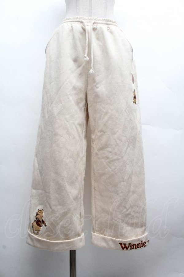画像1: LOLITA / Disney/プーさん刺繍入りパンツ  アイボリー S-26-04-10-058-LO-PA-HR-ZS (1)