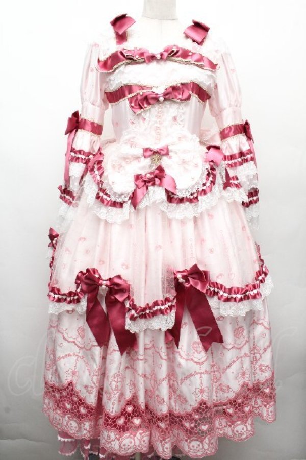 画像1: BABY,THE STARS SHINE BRIGHT / Mariee de Kumya ハートとリボンの魔法 ワンピースドレス  ピンク S-26-04-10-009-BA-OP-HR-ZS (1)