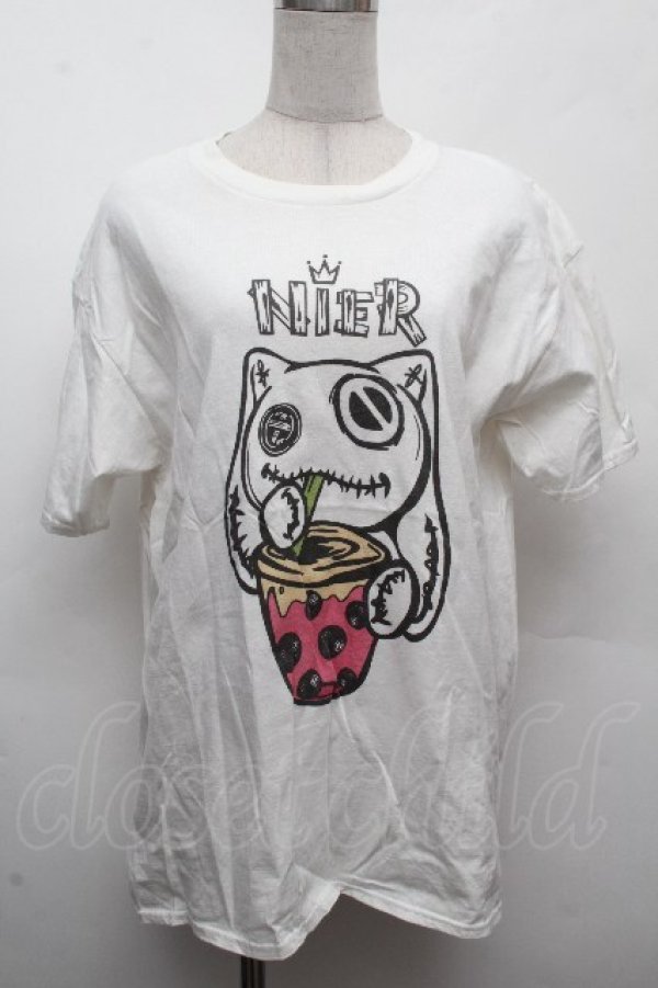 画像1: NieR Clothing / プリントTシャツ  白 S-26-04-10-011-PU-TS-HR-ZS (1)
