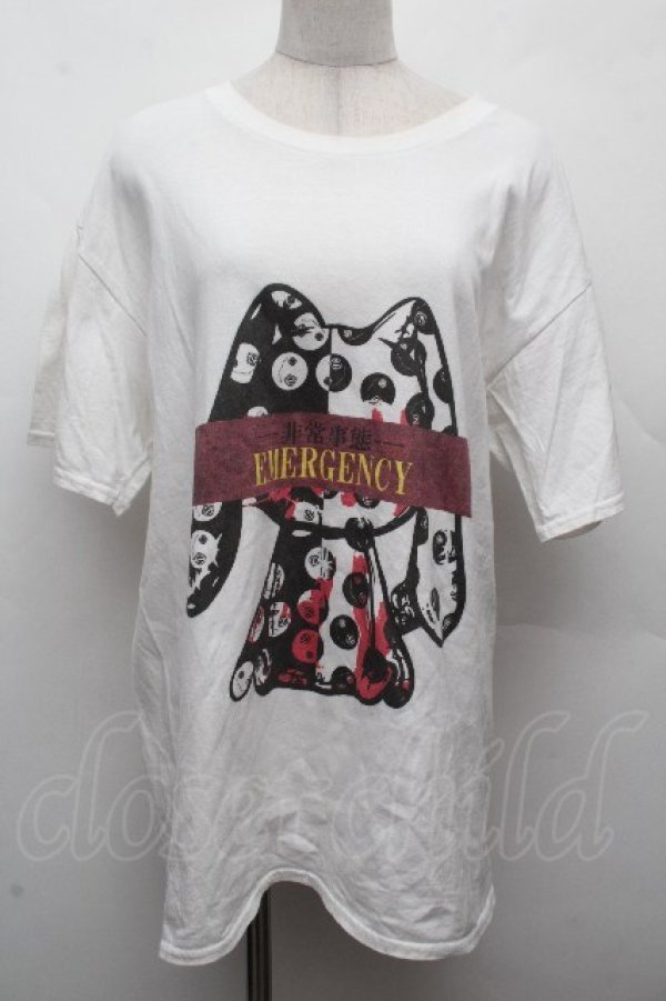 画像1: NieR Clothing / プリントTシャツ  白 S-26-04-10-012-PU-TS-HR-ZS (1)