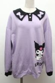 画像1: サンリオ / リボン襟クロミプリントプルオーバー  ラベンダーｘ黒 S-26-04-10-014-EL-TO-HR-ZS (1)