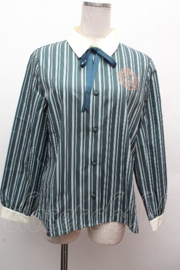 画像1: Fi.n.t / マルチストライプシャツ/ハリー・ポッター  グリーン S-26-04-10-016-CA-BL-HR-ZS (1)