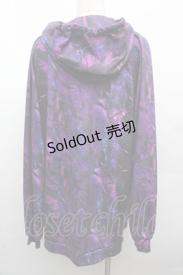 画像2: NieR Clothing / プリントZIPパーカー  紫 S-26-04-10-018-PU-TO-HR-ZS (2)