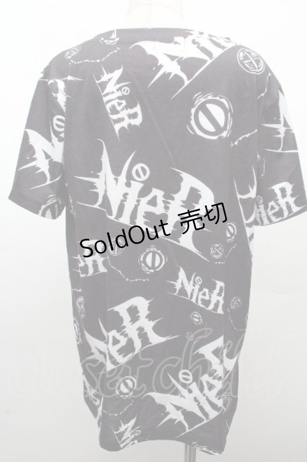 画像2: NieR Clothing / プリント半袖Tシャツ  黒 S-26-04-10-019-PU-TO-HR-ZS (2)