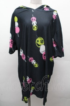 画像: NieR Clothing / フードプリントプルオーバー  黒 S-26-04-10-020-PU-TO-HR-ZS