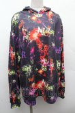 画像1: NieR Clothing / フードプリントプルオーバー  黒 S-26-04-10-023-PU-TO-HR-ZS (1)