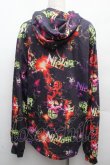 画像2: NieR Clothing / フードプリントプルオーバー  黒 S-26-04-10-023-PU-TO-HR-ZS (2)