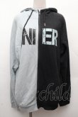 画像1: NieR Clothing / バイカラーZIPパーカー  黒ｘサックス S-26-04-10-024-PU-TO-HR-ZS (1)