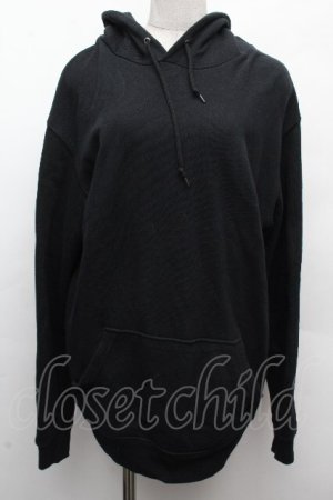 画像: NieR Clothing / プリントフード付きプルオーバー  黒 S-26-04-10-025-PU-TO-HR-ZS