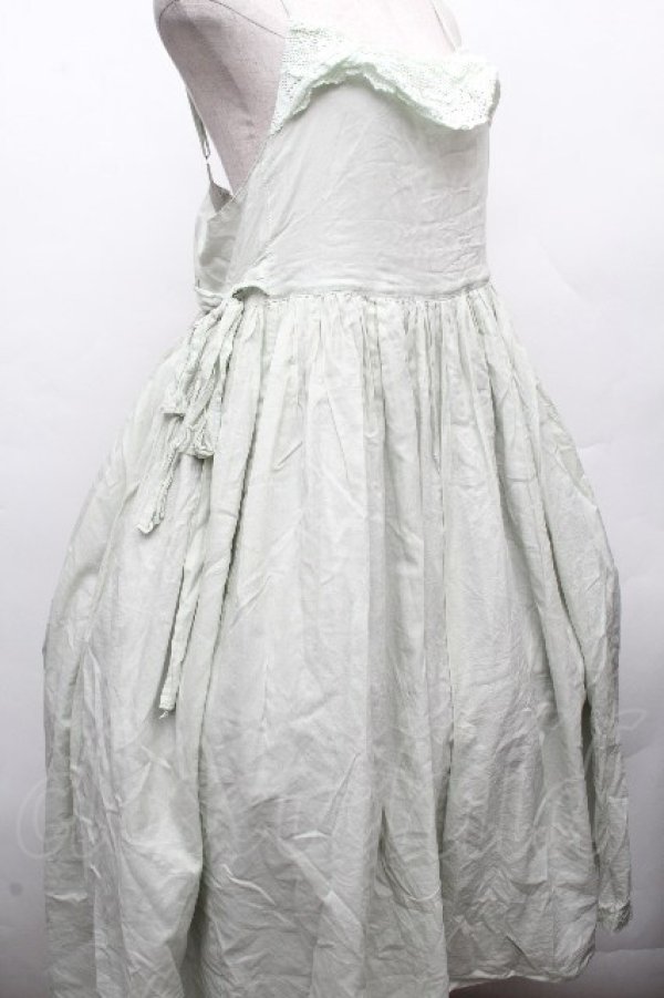 画像3: Perla nell' ostrica / バラトーションレース付きキャミワンピース  ミント S-26-04-10-026-EL-OP-HR-ZS (3)