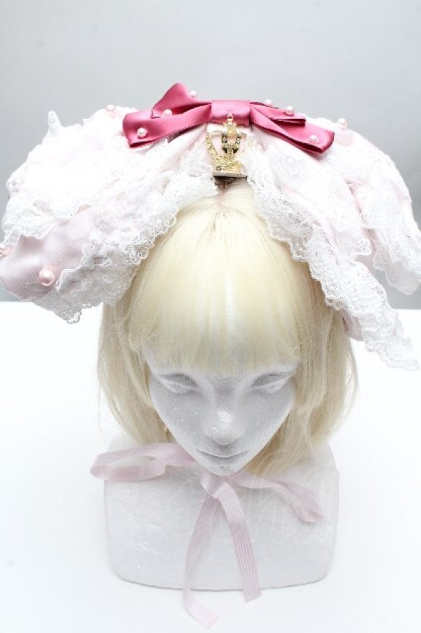 画像1: BABY,THE STARS SHINE BRIGHT / Mariee de Kumya ハートとリボンの魔法 リボンヘッドドレス  ピンク S-26-04-10-004-BA-OP-HR-ZS (1)