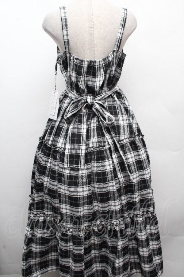 画像2: Lovely Tency / TT*ALS*リボンジャンパースカート LL 黒ｘ白 S-26-04-10-029-GO-OP-HR-ZS (2)