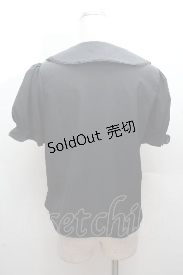 画像3: Ank Rouge / カメオリボンクラシカルブラウス  黒 S-26-04-12-031-CA-BL-HR-ZS (3)