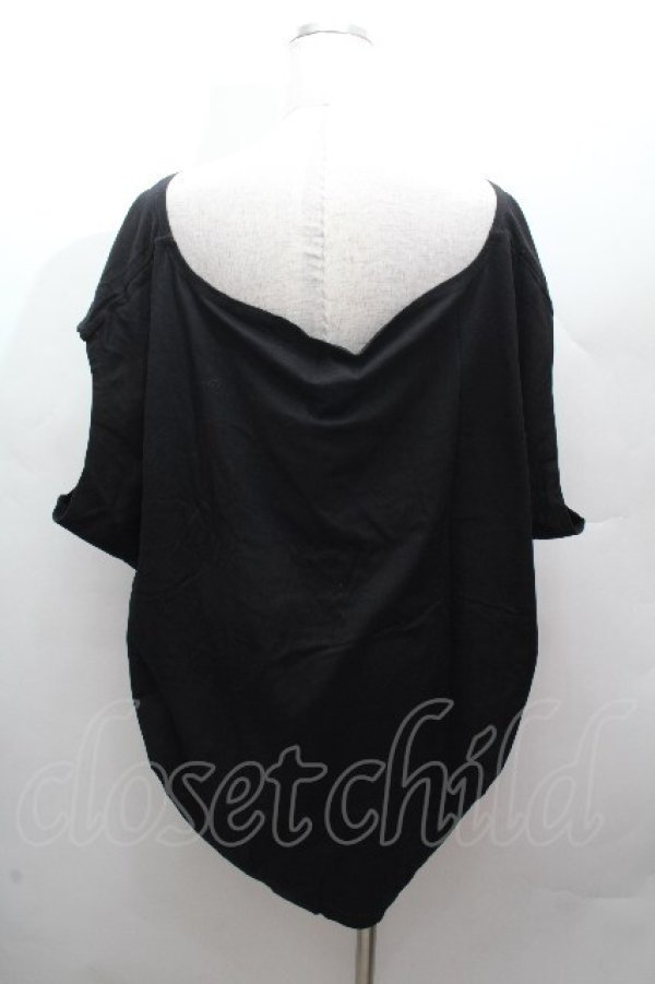 画像4: MINT NeKO / プリントカットソー  黒ｘゴールド S-26-04-12-034-HN-TO-AS-ZS (4)