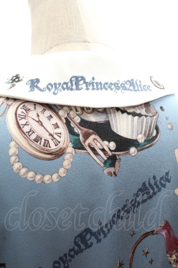 画像7: Royal Princess Alice / Alice in Cat Tea Partyワンピース  サックス S-26-04-12-036-LO-TO-HR-ZS (7)