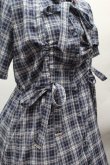 画像5: axes femme / リボンｘチェック柄ワンピース  ブルー S-26-04-12-038-AX-OP-HR-ZS (5)