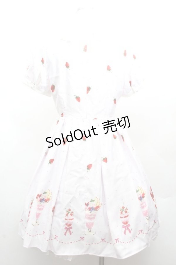画像4: Ank Rouge / ストロベリーパフェ柄ワンピース  ピンク S-26-04-12-039-CA-OP-HR-ZS (4)
