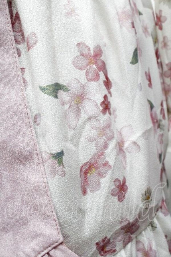 画像5: axes femme / 桜柄ティアードワンピース  オフ S-26-04-12-042-AX-OP-AS-ZS (5)
