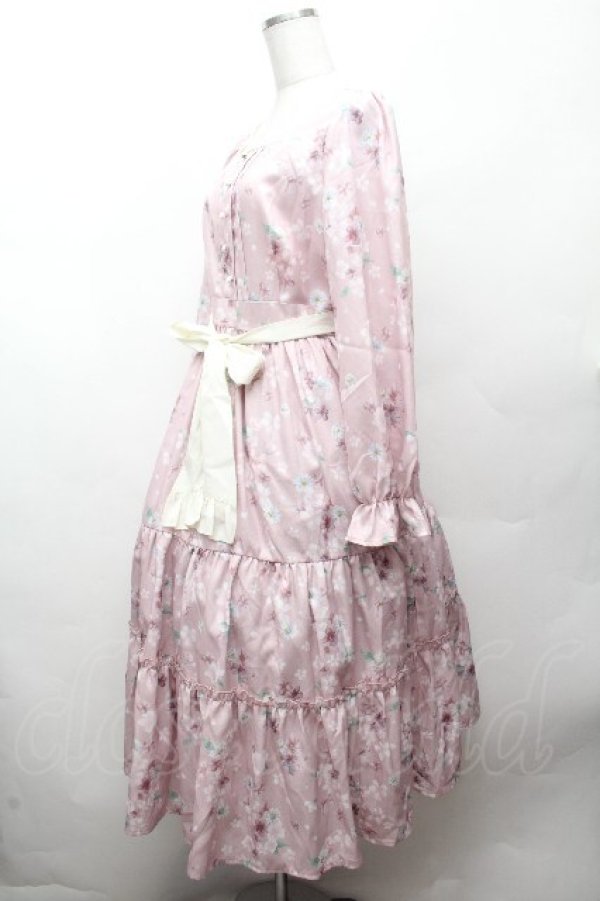画像3: axes femme / 桜柄ティアードワンピース  ピンク S-26-04-12-043-AX-OP-AS-ZS (3)