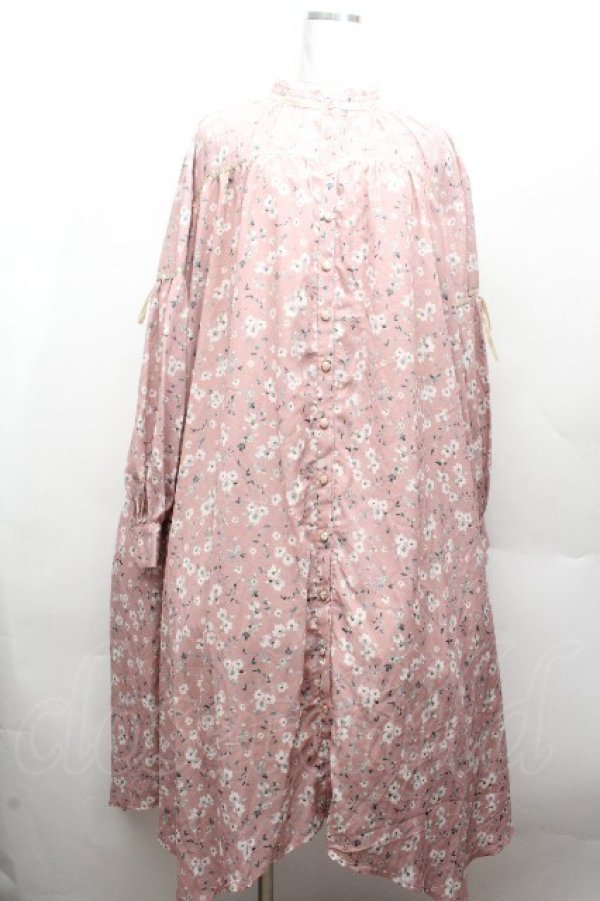 画像1: axes femme / 小花柄ロングワンピース  ピンク S-26-04-12-046-AX-OP-AS-ZS (1)