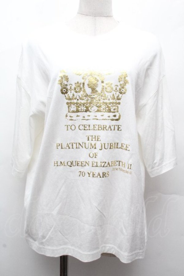 画像1: Jane Marple / PLATINUM JUBILEETシャツ  オフ S-26-04-12-007-JM-TO-AS-ZS (1)