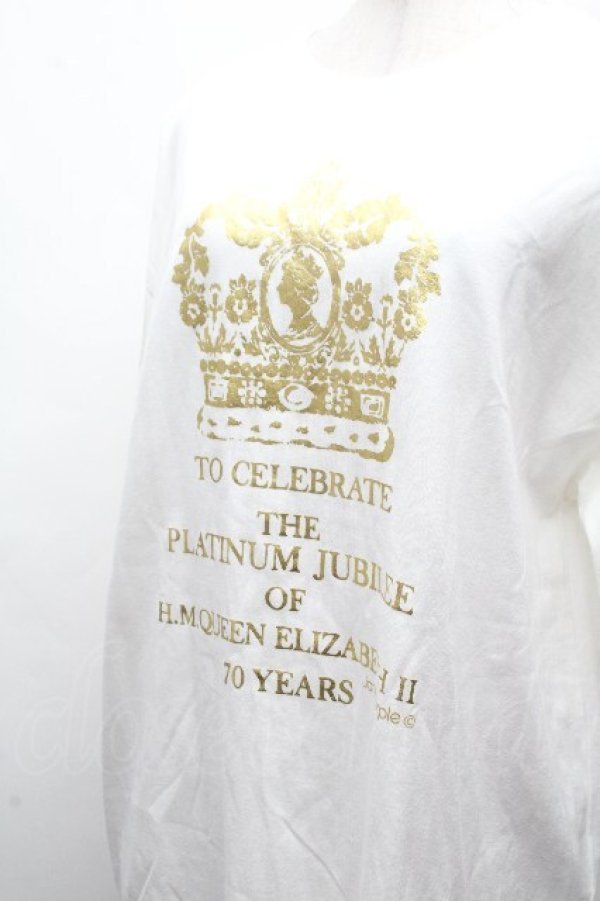 画像3: Jane Marple / PLATINUM JUBILEETシャツ  オフ S-26-04-12-007-JM-TO-AS-ZS (3)