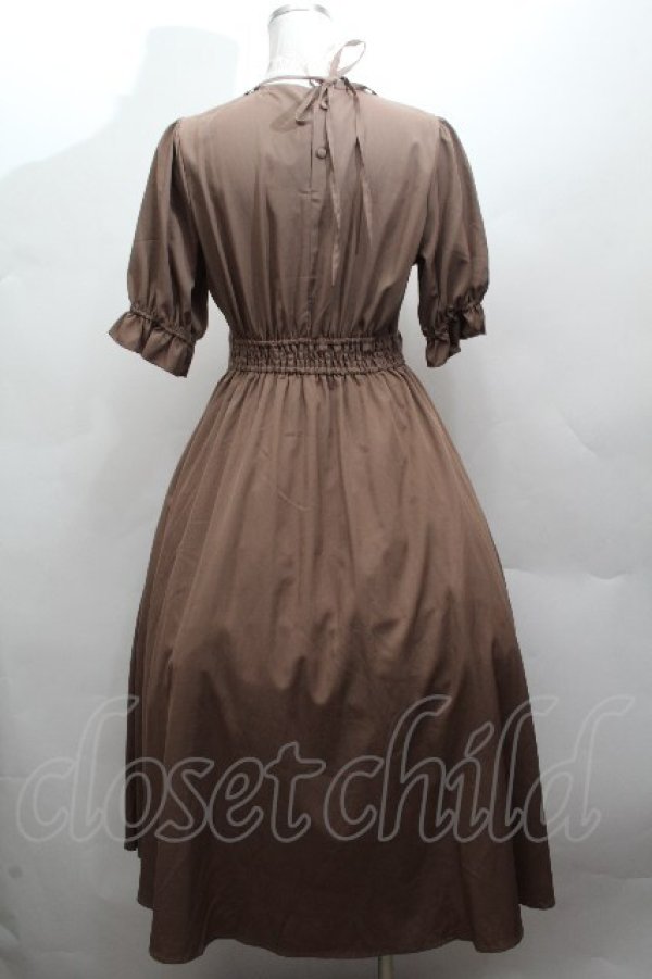 画像3: m petit by misako / ナシジムジキリカエワンピース  ブラウン S-26-04-12-053-LO-OP-HR-ZS (3)