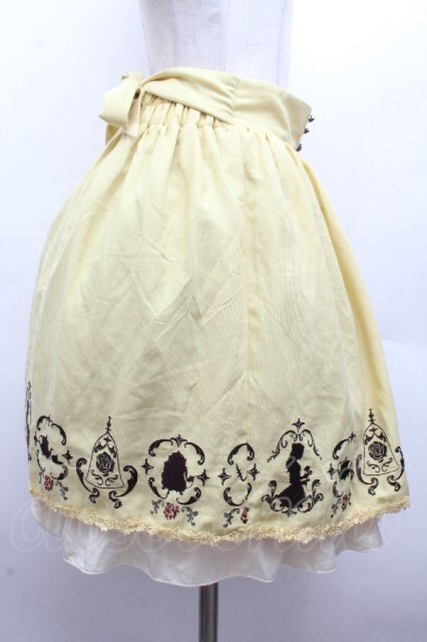 画像3: axes femme / クラシックローズ刺繍スカート  イエロー S-26-04-12-055-AX-SK-HR-ZS (3)