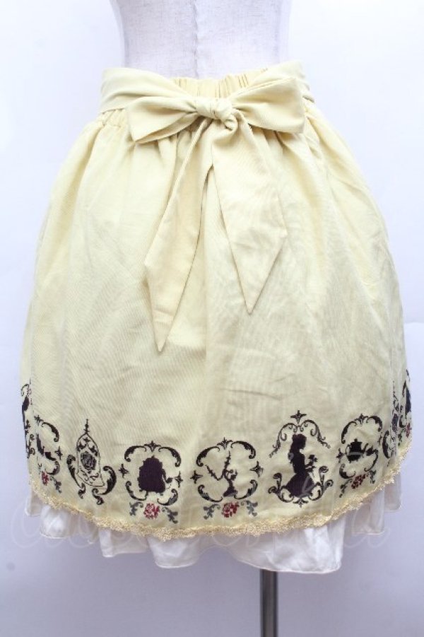 画像4: axes femme / クラシックローズ刺繍スカート  イエロー S-26-04-12-055-AX-SK-HR-ZS (4)