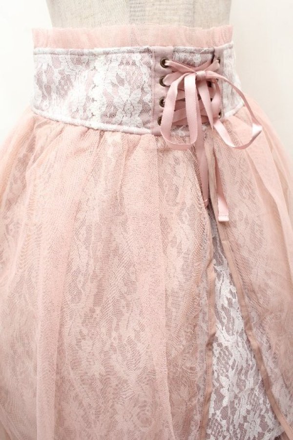 画像4: axes femme kawaii / チュールレーススカート  ピンク S-26-04-12-056-AX-SK-HR-ZS (4)