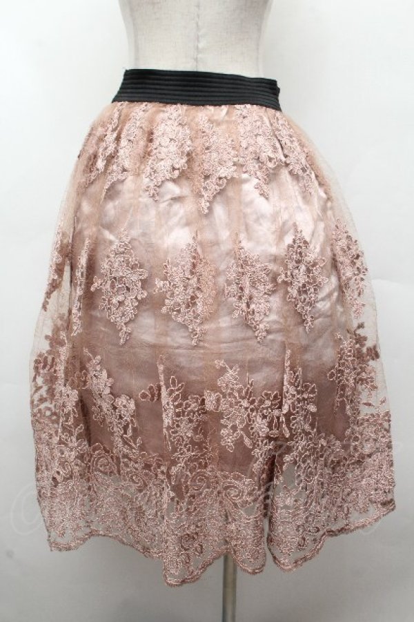 画像4: axes femme / コードレーススカート  ピンク S-26-04-12-057-AX-SK-AS-ZS (4)